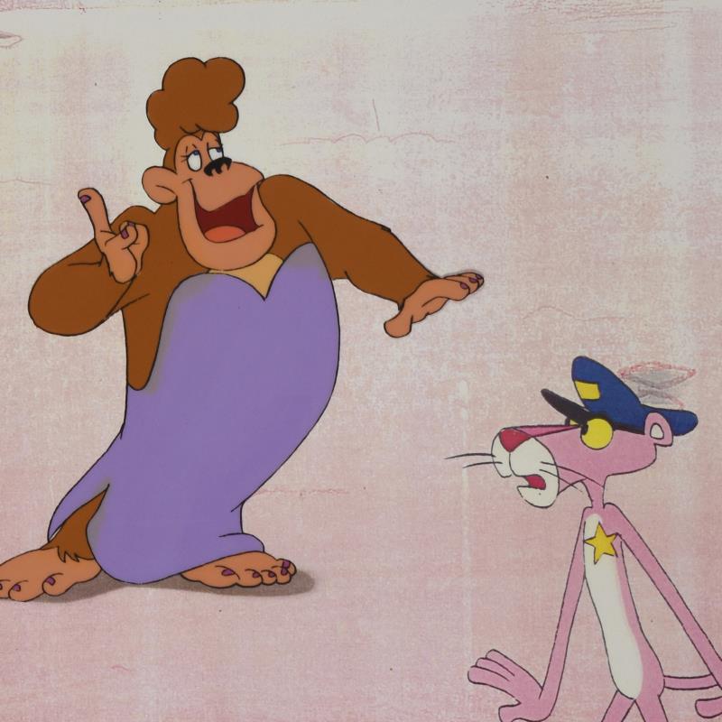 The Pink Panther Show MGM United Artists Production Animation Cel with Paired Pencil Sketch