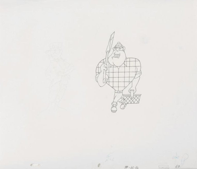 The Pink Panther Show MGM United Artists Original Production Animation Cel with Paired Pencil Sketches