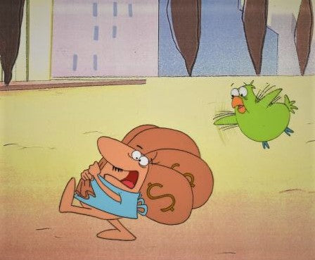 The Pink Panther Show MGM United Artists Original Production Animation Cel with Paired Pencil Sketches