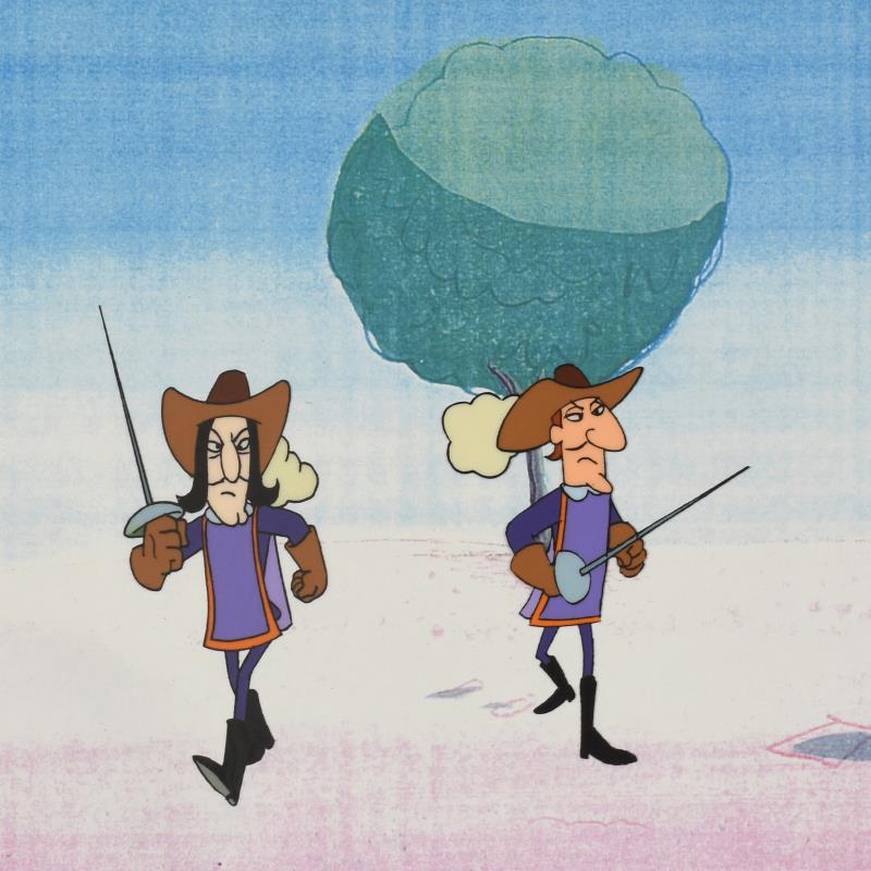 The Pink Panther Show MGM United Artists Original Production Animation Cel with Paired Pencil Sketches