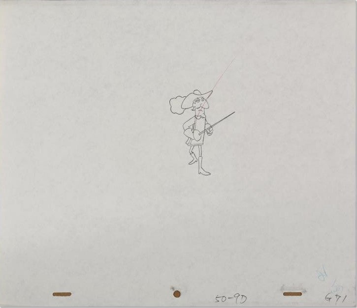 The Pink Panther Show MGM United Artists Original Production Animation Cel with Paired Pencil Sketches