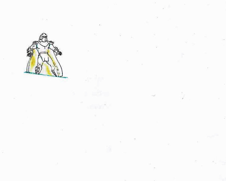 Teenage Mutant Ninja Turtles Hand Painted Production Animation Cel with Two Paired Pencil Sketches and Full Color Background