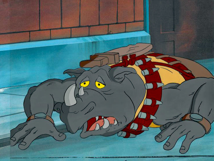 Teenage Mutant Ninja Turtles Hand Painted Production Animation Cel and Full Color Background