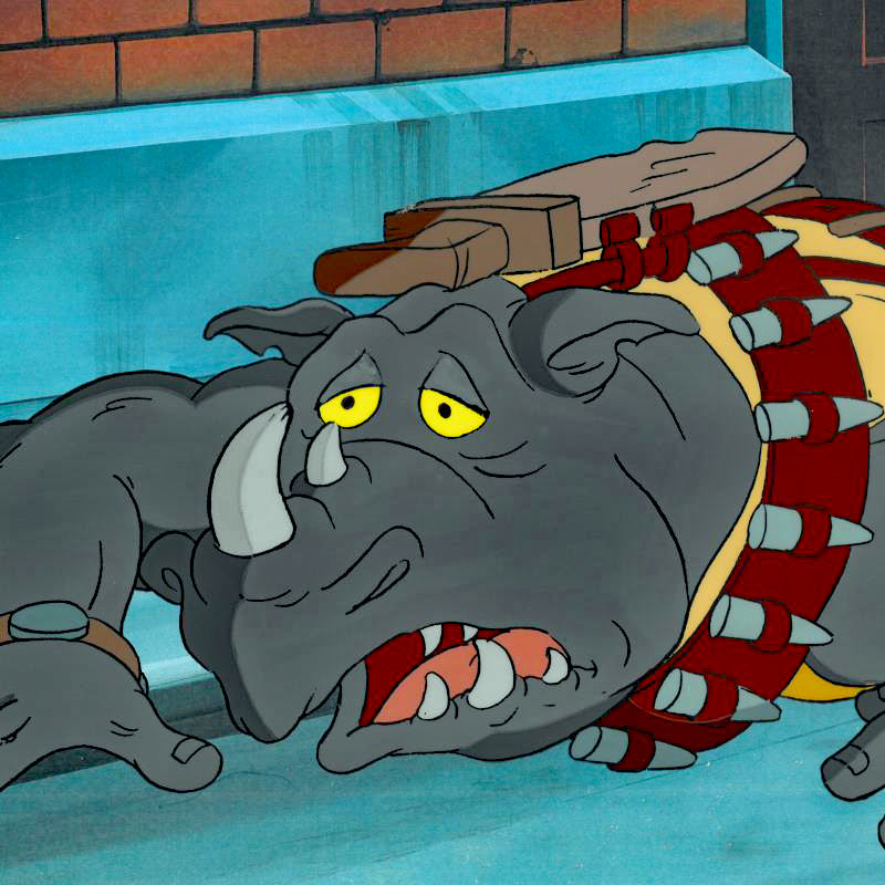 Teenage Mutant Ninja Turtles Hand Painted Production Animation Cel and Full Color Background