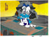 The Smurfs Hand Painted Production Animation Cel and Full Color Background