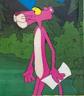 The Pink Panther Show MGM United Artists Original Production Animation Cel with Paired Pencil Sketch