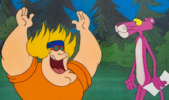 The Pink Panther Show MGM United Artists Original Production Animation Cel with Paired Pencil Sketch