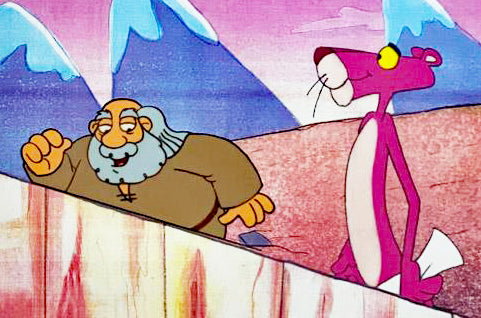 The Pink Panther Show MGM United Artists Original Production Animation Cel with Paired Pencil Sketch