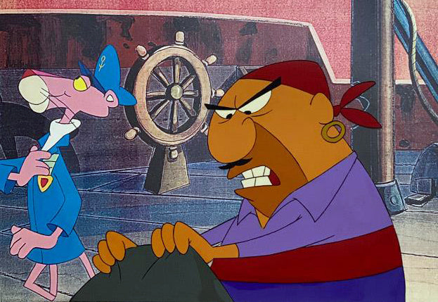 The Pink Panther Show MGM United Artists Original Production Animation Cel with Paired Pencil Sketch