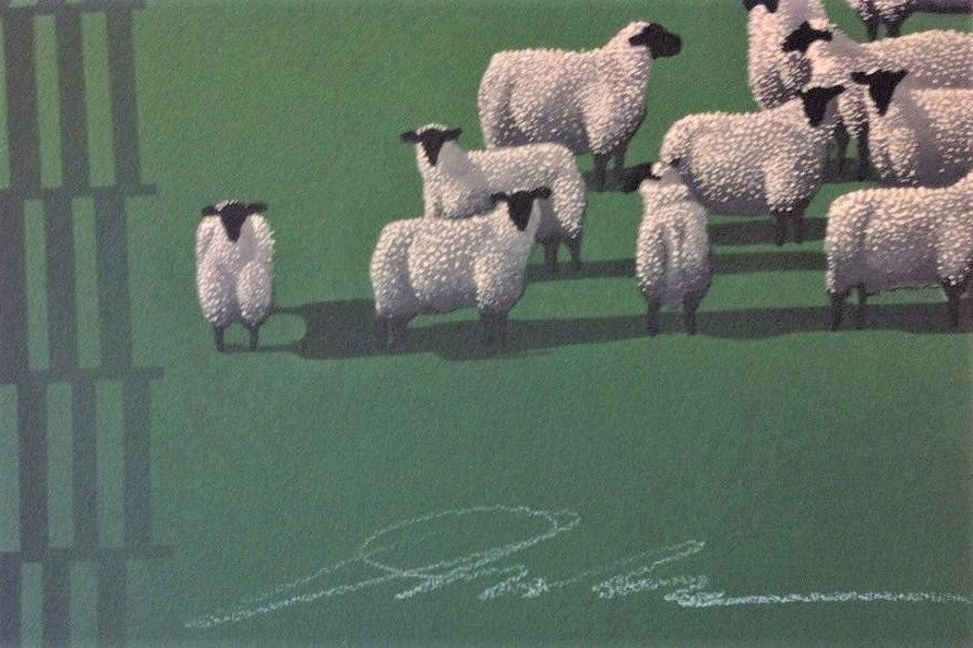 Seven Sisters Road Jim Buckels Serigraph Print Artist Hand Signed and Roman Numeral Numbered