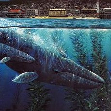 Steinbecks Cannery Row Robert Lyn Nelson Mixed Media Print Artist Hand Signed and Numbered