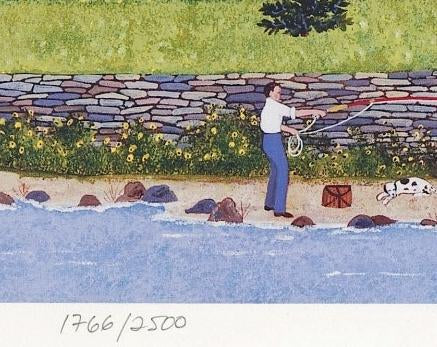 Summer Sparkle Jane Wooster Scott Lithograph Print Artist Hand Signed and Numbered