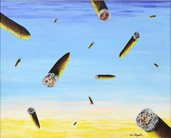 Dawn Tom Pergola Original Acrylic Painting on Stretched Canvas Artist Hand Signed and Custom Framed