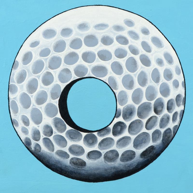 Hole in One Tom Pergola Original Acrylic Painting on Canvas Board Artist Hand Signed