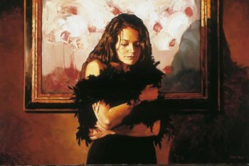 The Black Dress Mark Spain Artist Proof Serigraph Print Artist Hand Signed and Numbered