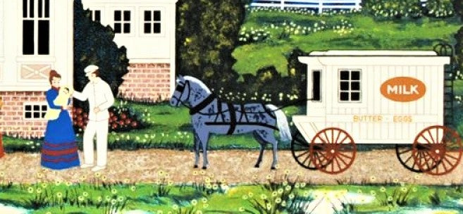 The Milkmans Route Jane Wooster Scott Serigraph Print Artist Hand Signed and Numbered