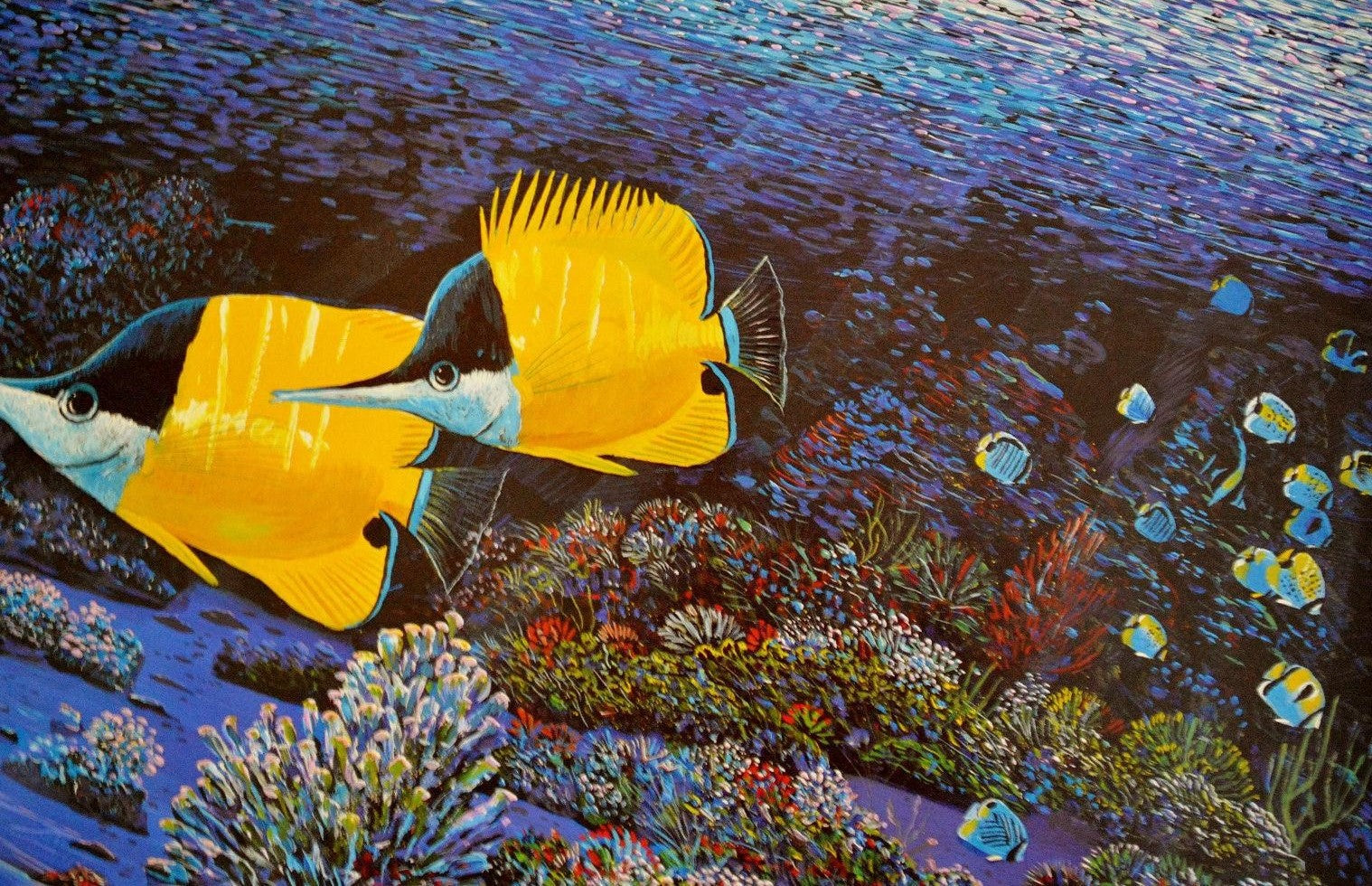 The Turtle and the Butterfly Robert Lyn Nelson Mixed Media Print Artist Hand Signed and Numbered