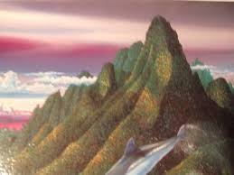 Violet Hues of Moorea Robert Lyn Nelson Mixed Media Print Artist Hand Signed and Numberedine Art Mixed Media Print Artist Hand Signed and Numbered