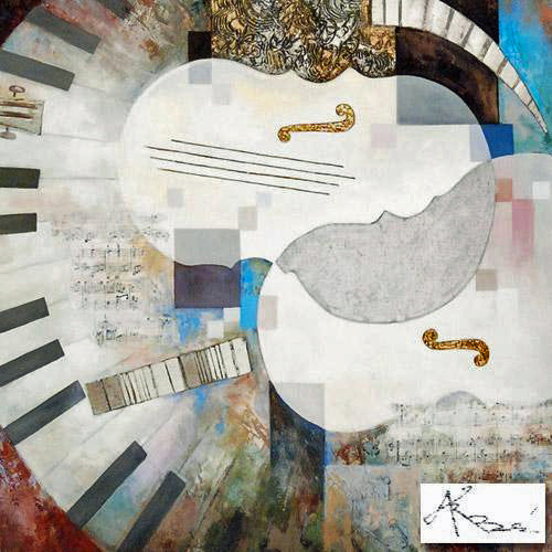 Violin Construction Arbe Ara Berberyan Canvas Giclée Print Artist Hand Signed and Numbered