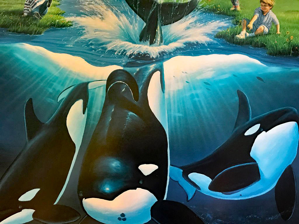 Keikos Dream Wyland and Jim Warren Lithograph Print Wyland Hand Signed and Numbered
