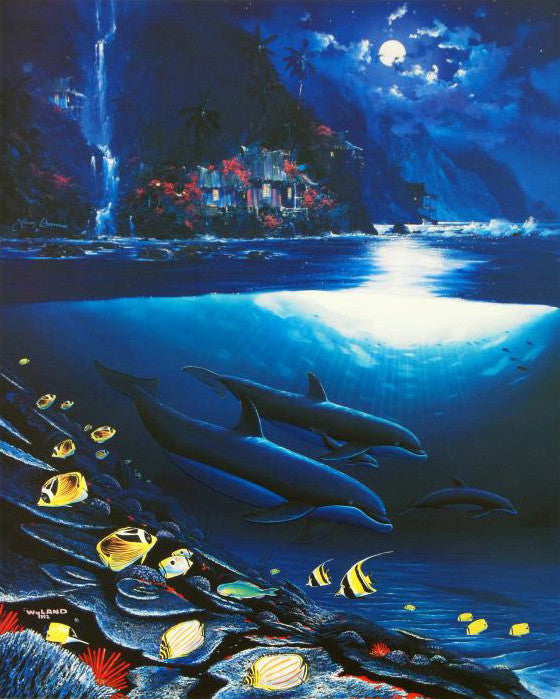 Paradise Wyland and James Coleman Lithograph Print Artists Hand Signed and Numbered