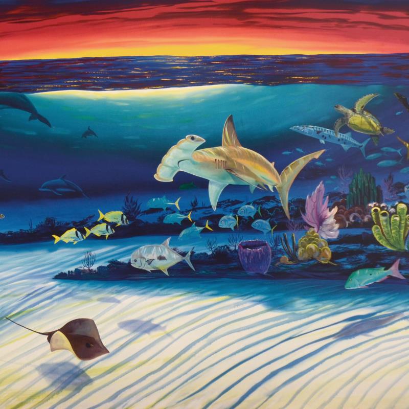 Sea Life Below Wyland and Guy Harvey Lithograph Print Artist Hand Signed and Numbered