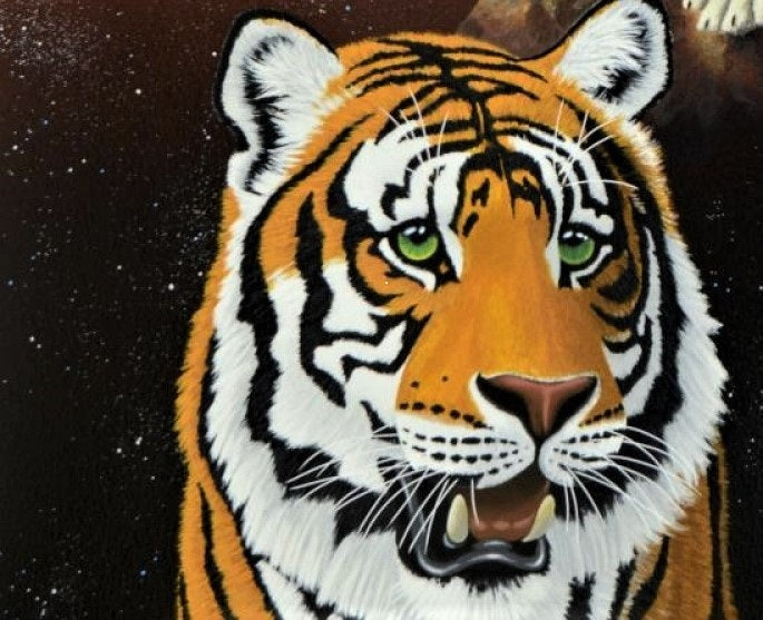 Our Home Too III Tigers William Schimmel Serigraph Print Artist Hand Signed and Numbered