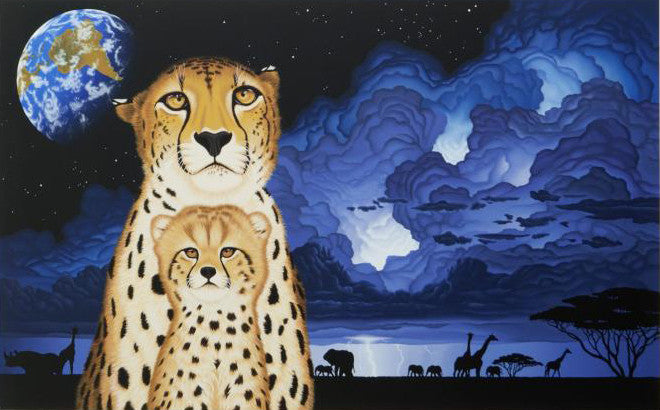 Guardians of the Night William Schimmel Serigraph Print Artist Hand Signed and Numbered