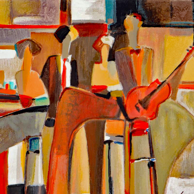 Metro Bar Yuri Tremler Serigraph Print Artist Hand Signed and Numbered