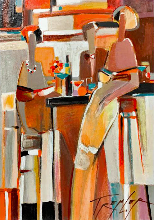 Untitled Yuri Tremler Serigraph on Board Artist Hand Signed and Numbered