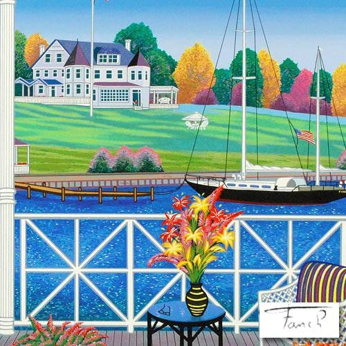 East Coast Atmosphere II Fanch Ledan Artist Proof Lithograph Print Artist Hand Signed and AP Numbered