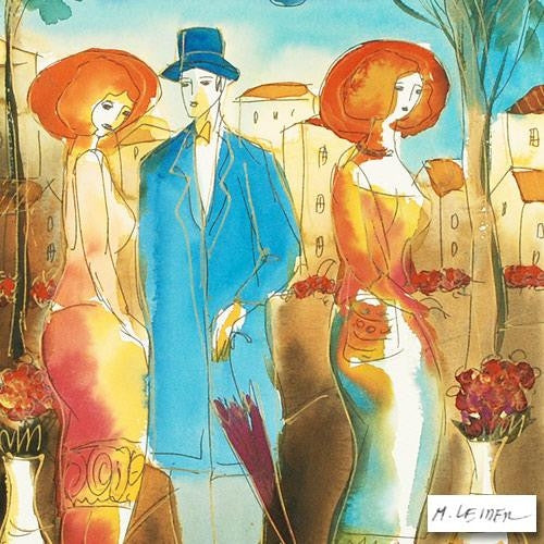 Moshe Leider Original Watercolor Painting Artist Hand Signed