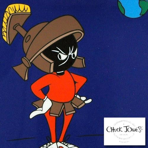 Marvin Martian Chuck Jones Sericel Artist Stamped Signed