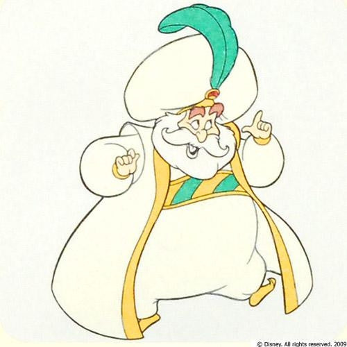 The Sultan Disney Studios Hand Tinted Color Aladdin Etching Numbered