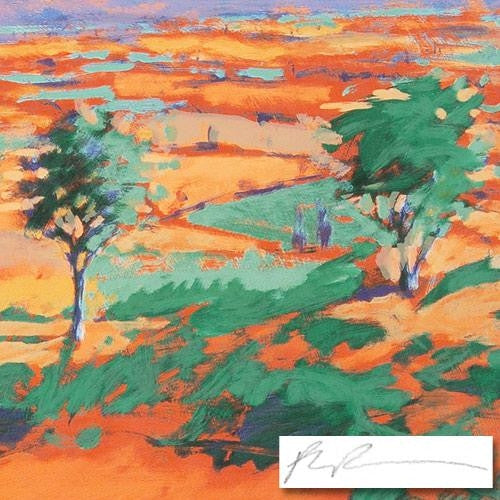 Hill View Paul Powis Serigraph Print Artist Hand Signed and Numbered