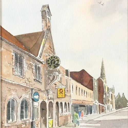 Napiers Court Dorchester Martin Goode Original Watercolor Painting Artist Hand Signed Framed