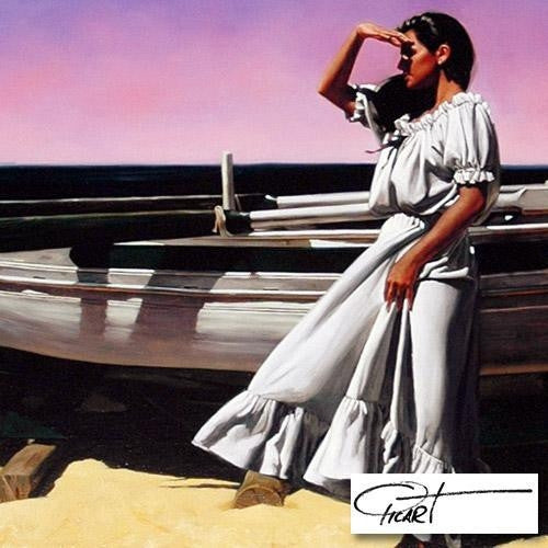 Looking Out Gabriel Picart Mixed Media Canvas Print Artist Hand Signed and Numbered