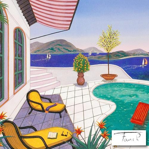 Piscine Palette Fanch Ledan Artist Proof Seriolithograph Print Artist Hand Signed and AP Numbered