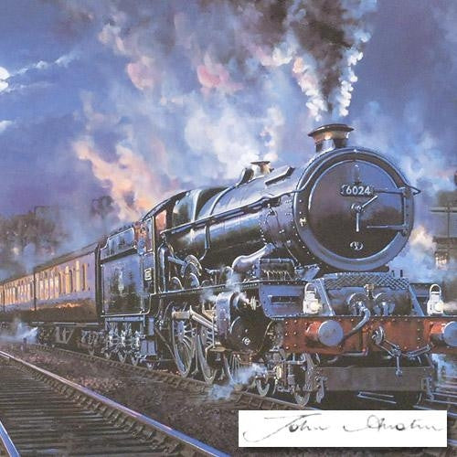 Night Arrival John Austin Lithograph Print Artist Hand Signed and Numbered