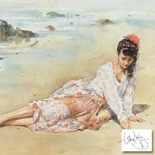 Letters in the Sand Gordon King Lithograph Print Artist Hand Signed Numbered