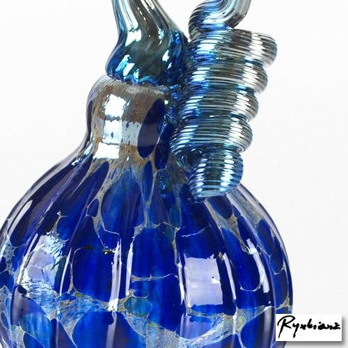 Mariusz Rynkiewicz Hand Blown Glass Pumpkin Sculpture Artist Hand Signed