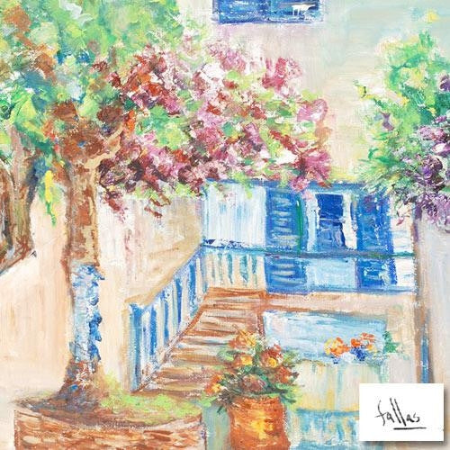 Mykonos Retreat Elliot Fallas Original Oil Painting on Stretched Canvas Artist Hand Signed