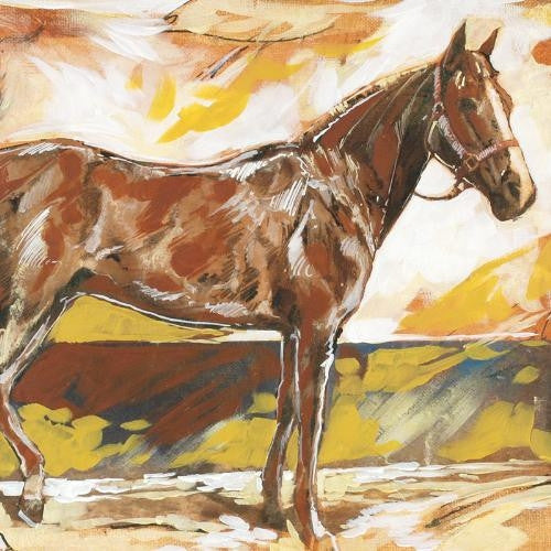 Stable III Marta Wiley Mixed Media Painting on Canvas Artist Hand Signed Framed