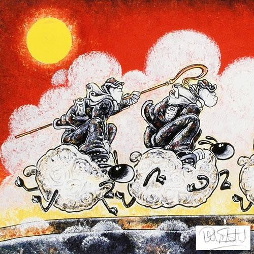 The Chase Philip Stuttard Giclée Print Artist Hand Signed Numbered and Framed