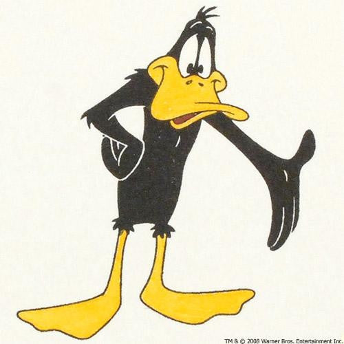 Daffy Duck Warner Bros Hand Tinted Color Etching Numbered and Framed