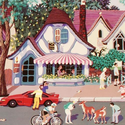 Dolores Street Alexander Chen Mixed Media Print Artist Hand Signed and Numbered