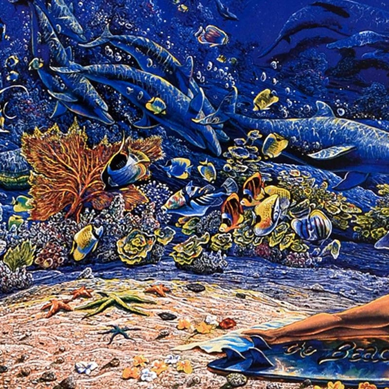 Ring of Life Robert Lyn Nelson Mixed Media Print with Embossed Remarque Artist Hand Signed and Numbered