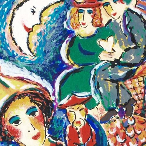 Oriental Peace Zamy Steynovitz Serigraph Print Artist Hand Signed and Numbered