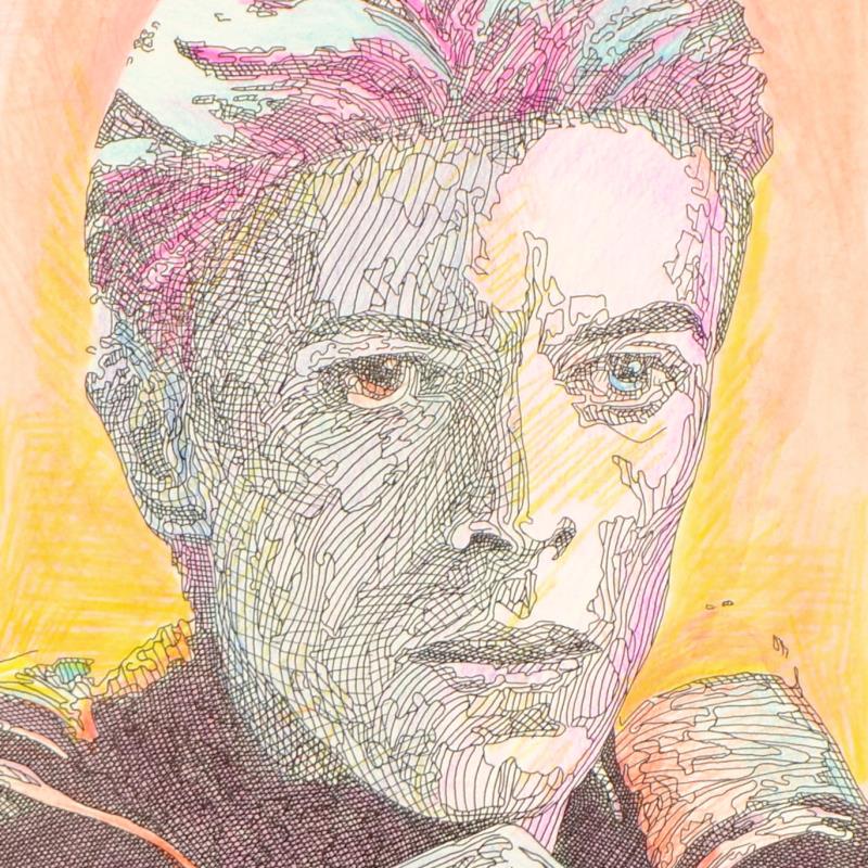 Anisocoria David Bowie Guillaume Azoulay One Of A Kind Hand Colored Mixed Media Artist Hand Signed