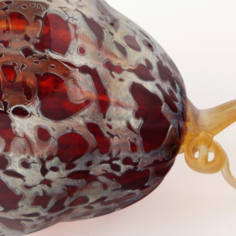 Mariusz Rynkiewicz Hand Blown Glass Pumpkin Sculpture Artist Hand Signed